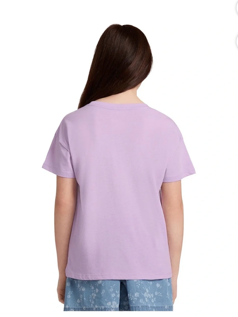 GAP Lavender Short-Sleeve Tee with Floral Logo